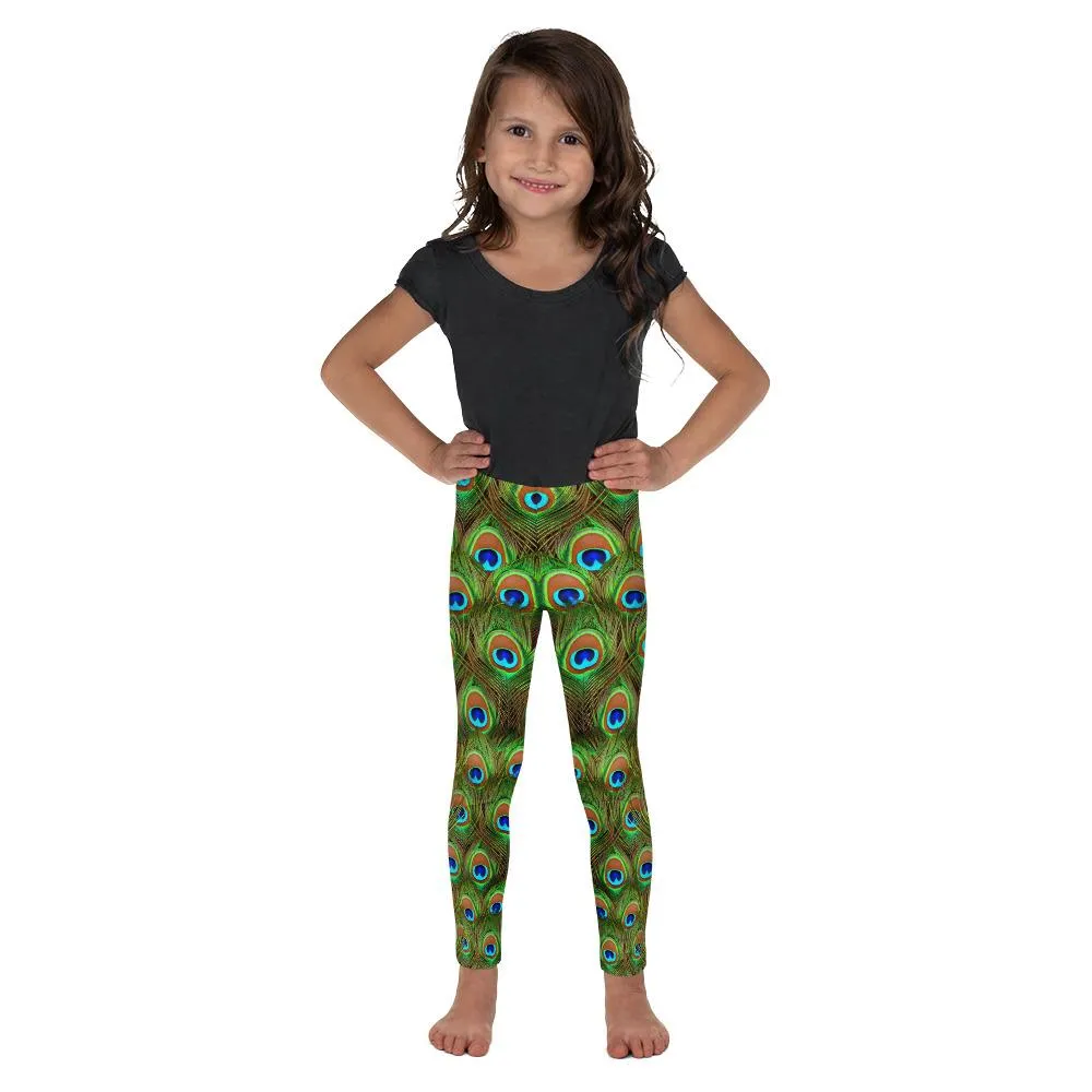 Peacock Feathered Kid's Leggings