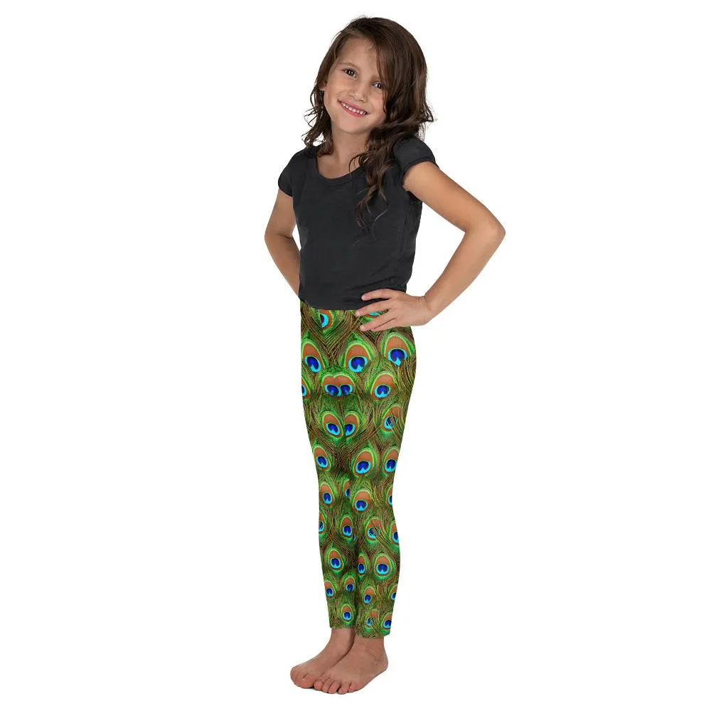 Peacock Feathered Kid's Leggings