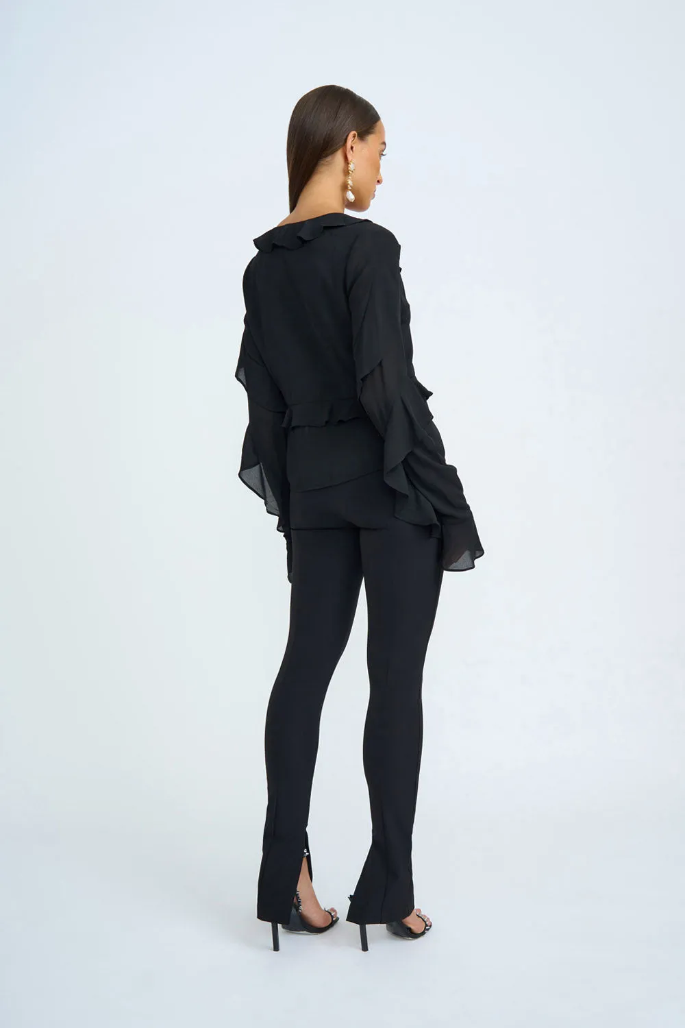 Pia Ankle Split Pant | Final Sale - Black