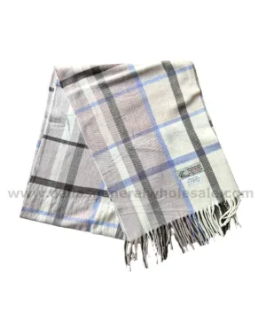 Pink & White Plaid Scarves Wholesale