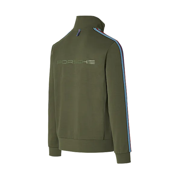 Porsche Men's Zip Up Sweater (Green) - Martini Racing