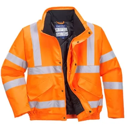 Portwest Rail Hi Vis Waterproof Bomber Jacket RIS 3279 - RT32