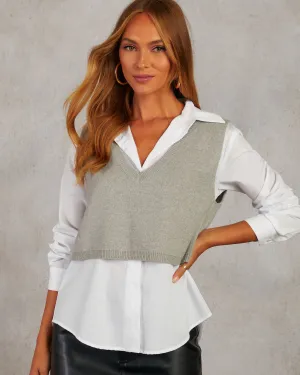 Prep Up Long Sleeve Top With Vest