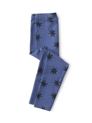 Printed Leggings- Lucky Star in Blue