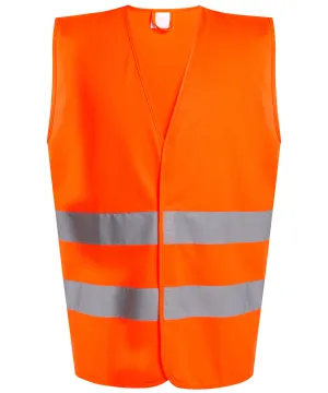 Pro hi-vis two-band easy print vest | Orange