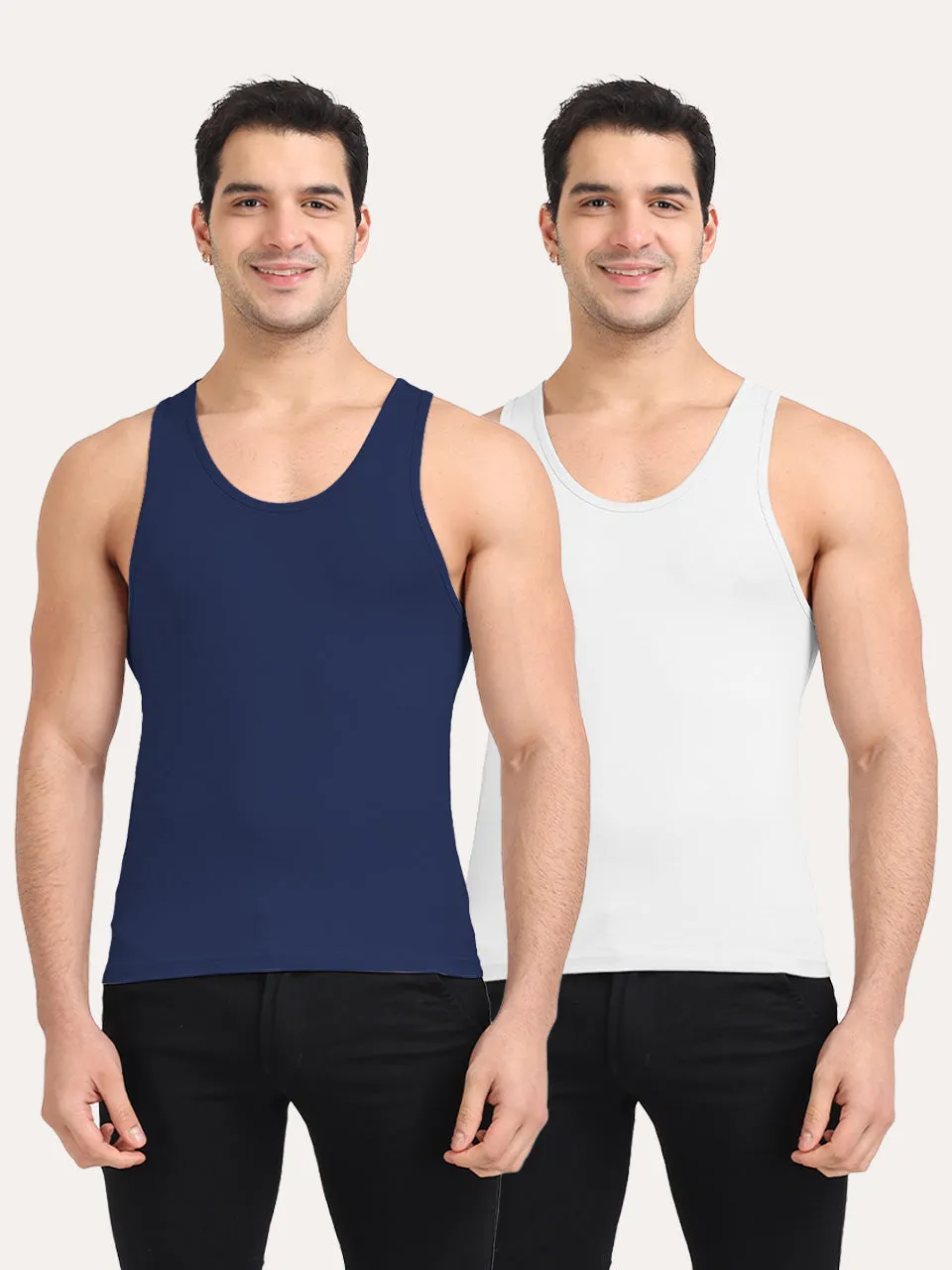 Regular Fit Organic Cotton Comfort Vest for Men (Pack of 2)