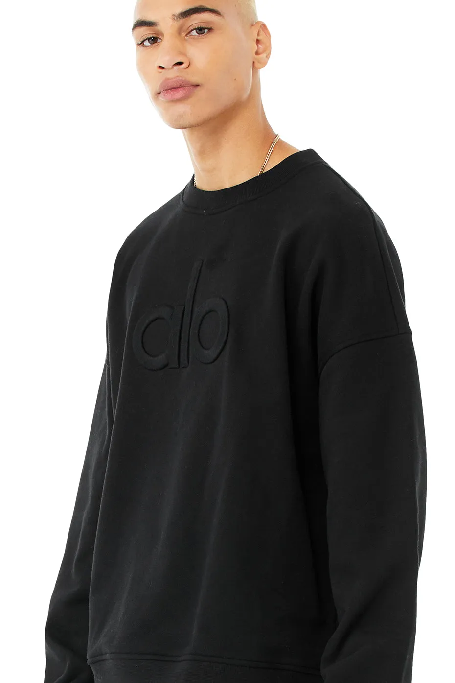 Renown Heavy Weight Emblem Crew Neck Pullover - Black