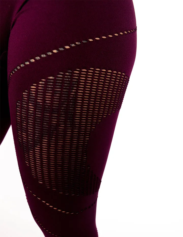 REVEAL SEAMLESS LEGGINGS - MULBERRY