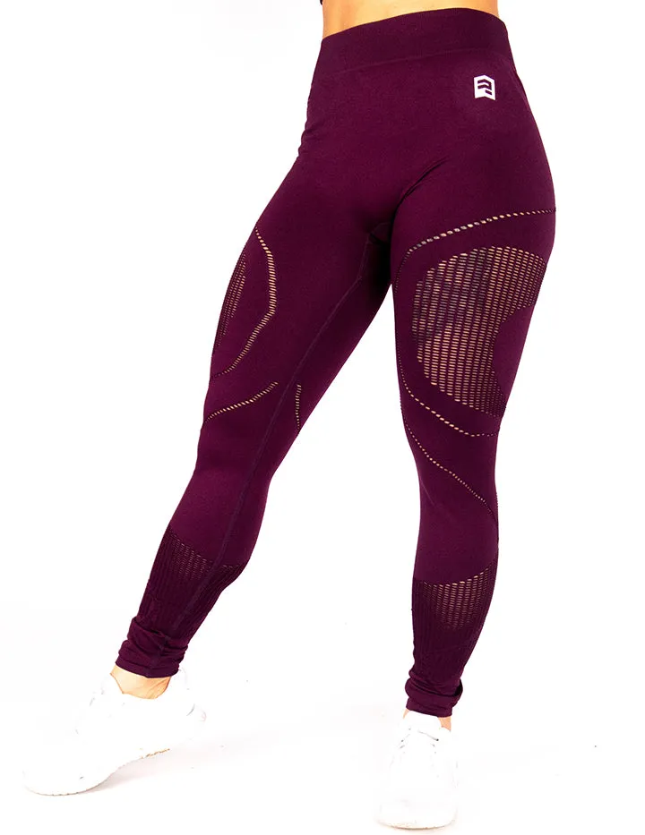 REVEAL SEAMLESS LEGGINGS - MULBERRY