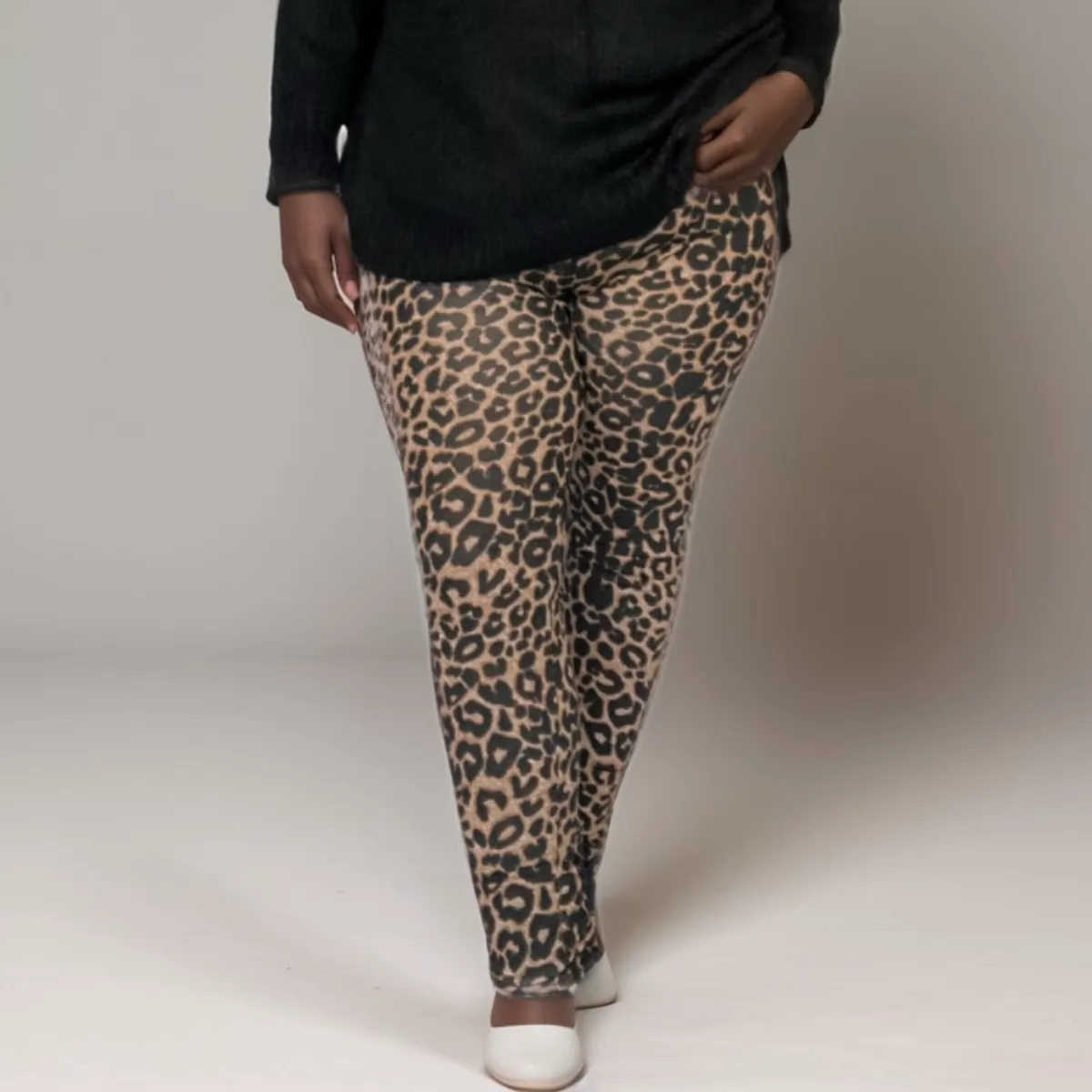 ROCKTHOSECURVES LEOPARD PRINT SOFT STRETCHY LEGGINGS