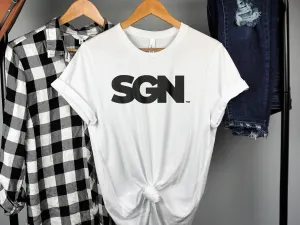 Seattle Gay News SGN Monochrome Logo T-Shirt, Unisex Cotton Tee