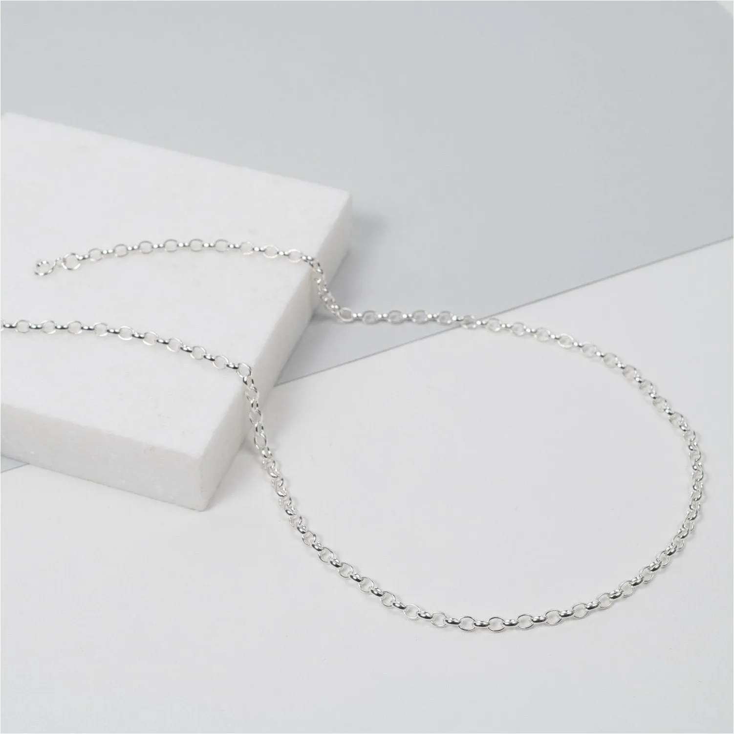 Shalcomb Sterling Silver Belcher Link Necklace