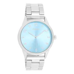 Silver coloured OOZOO watch with silver coloured stainless steel bracelet - C11423