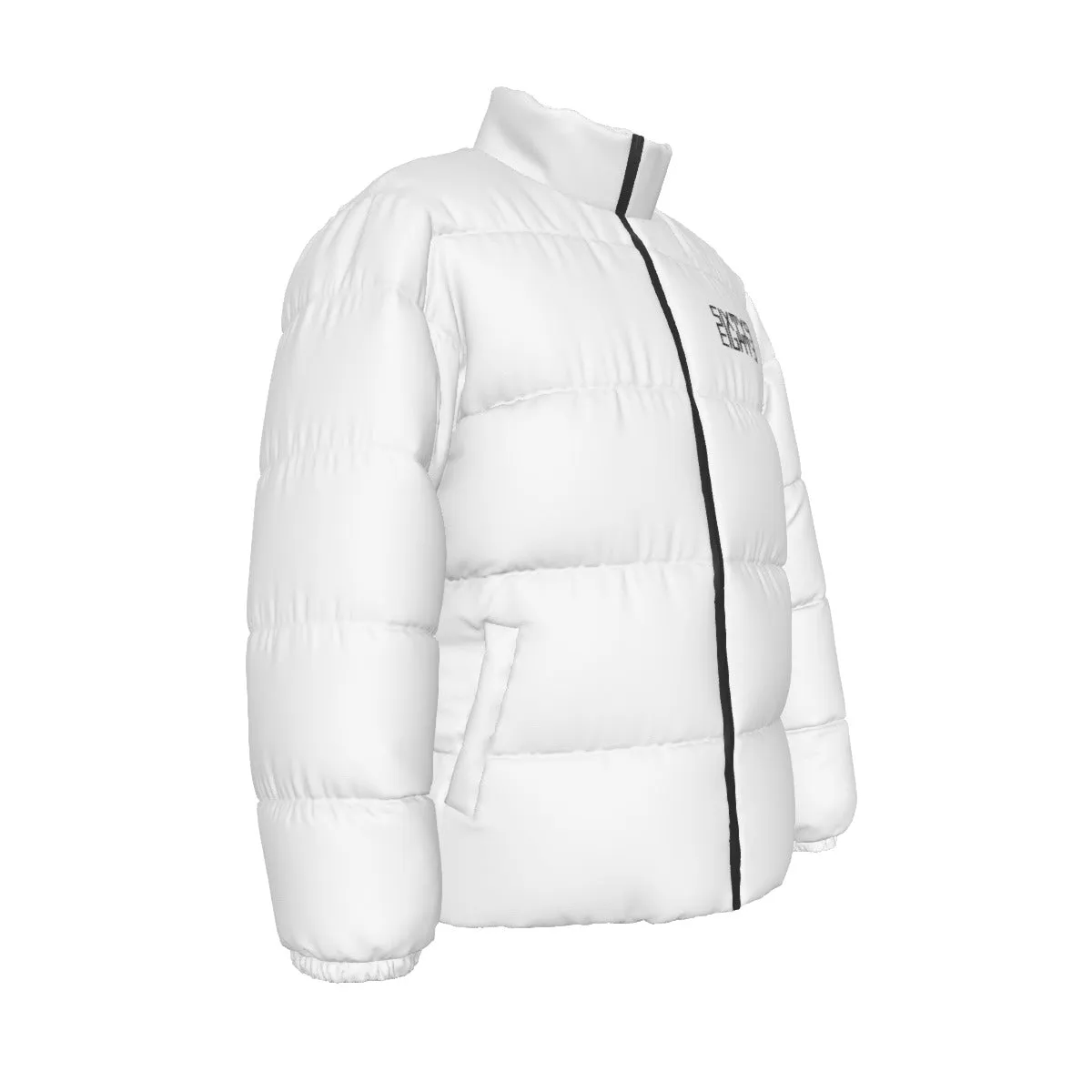 Sixty Eight 93 Logo Black White Unisex Puffer Jacket