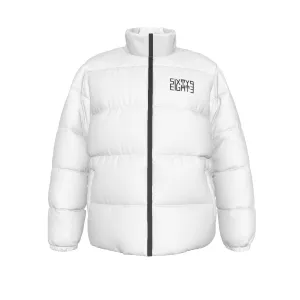 Sixty Eight 93 Logo Black White Unisex Puffer Jacket