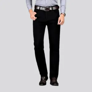 Slim fit monochrome stretchable jeans for men