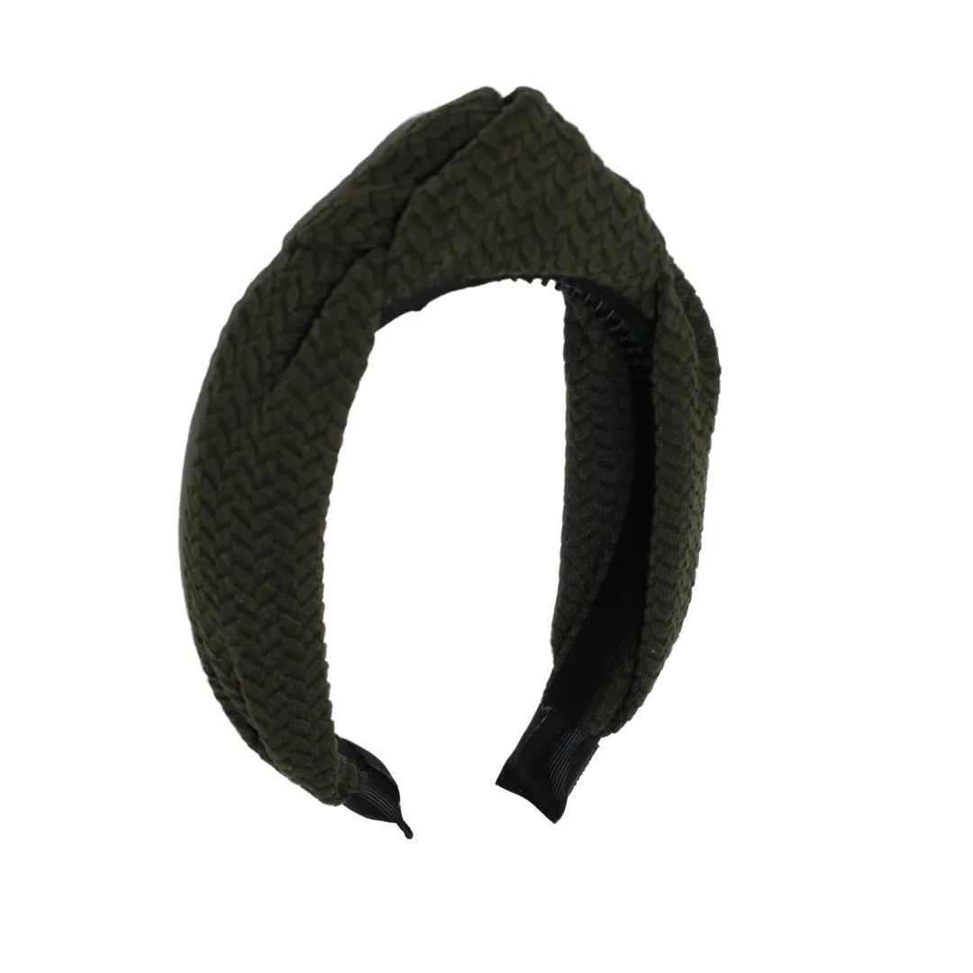 Solid Herringbone Knot Headband