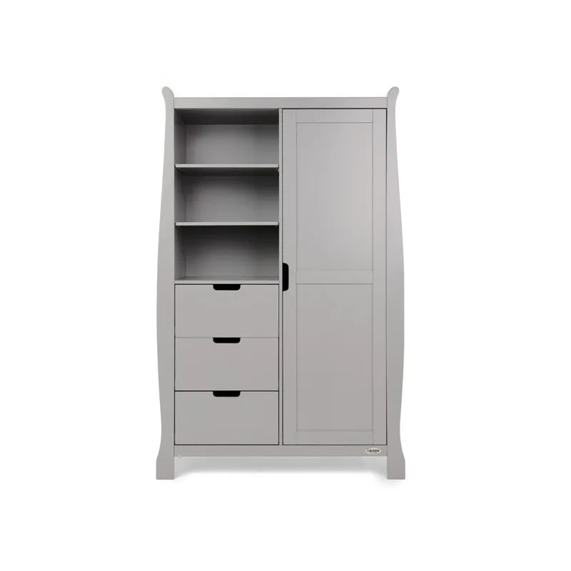 Stamford Sleigh Double Wardrobe - Warm Grey