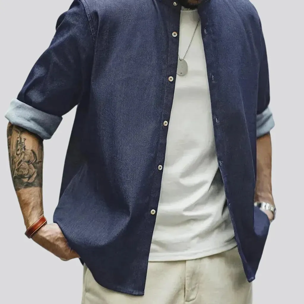 Stretchable jean shirt for men