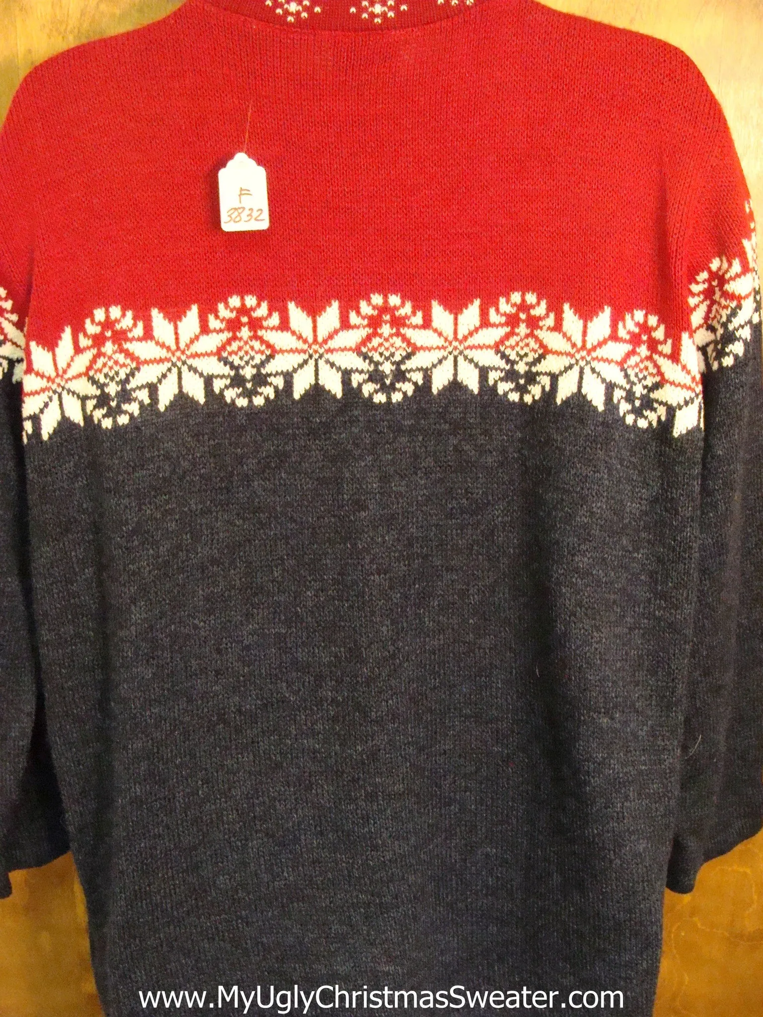 Surprised Santa 80s Ugliest Christmas Sweater Pullover