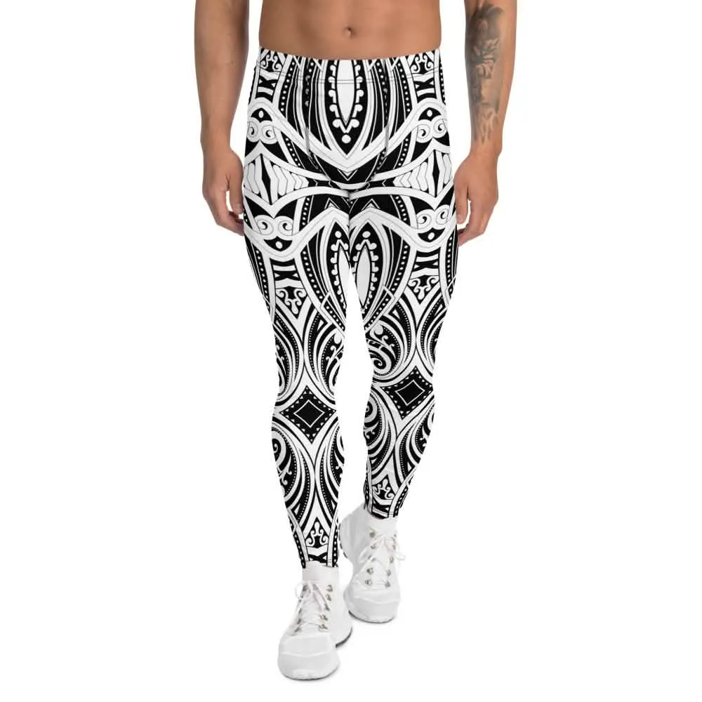 Tattoo-Infused Performance Leggings for Active Men