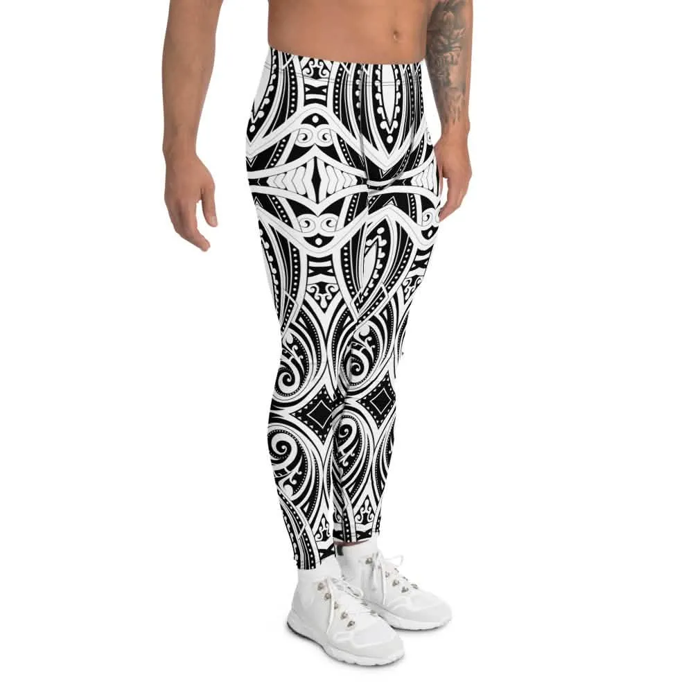 Tattoo-Infused Performance Leggings for Active Men