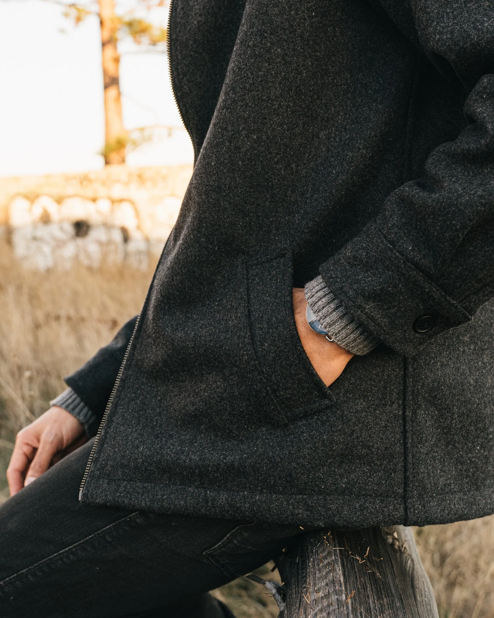 The Eddie Wool Coat in Charcoal- LIMITED SIZES