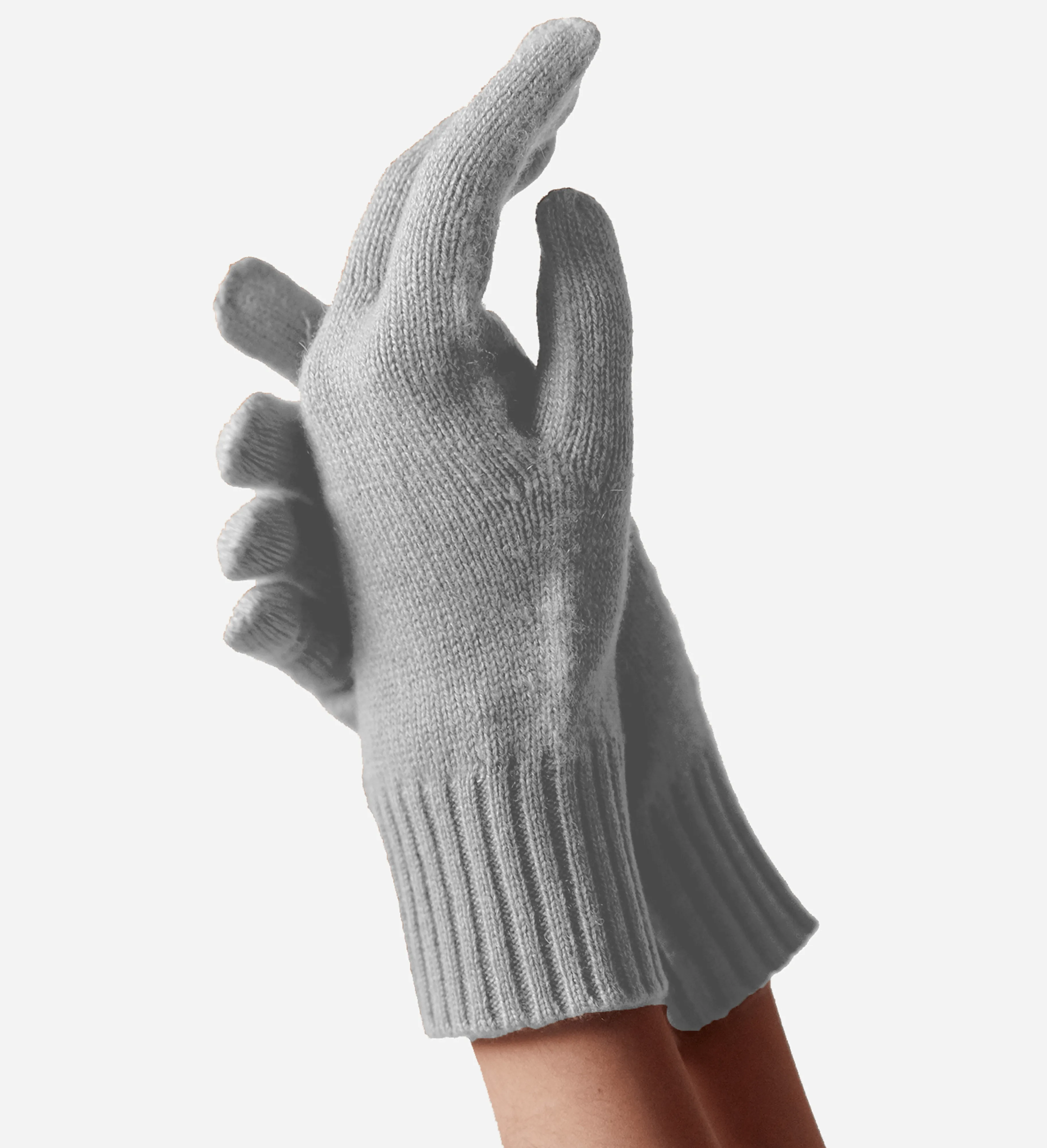 The Unisex Cashmere Plain Knit Gloves