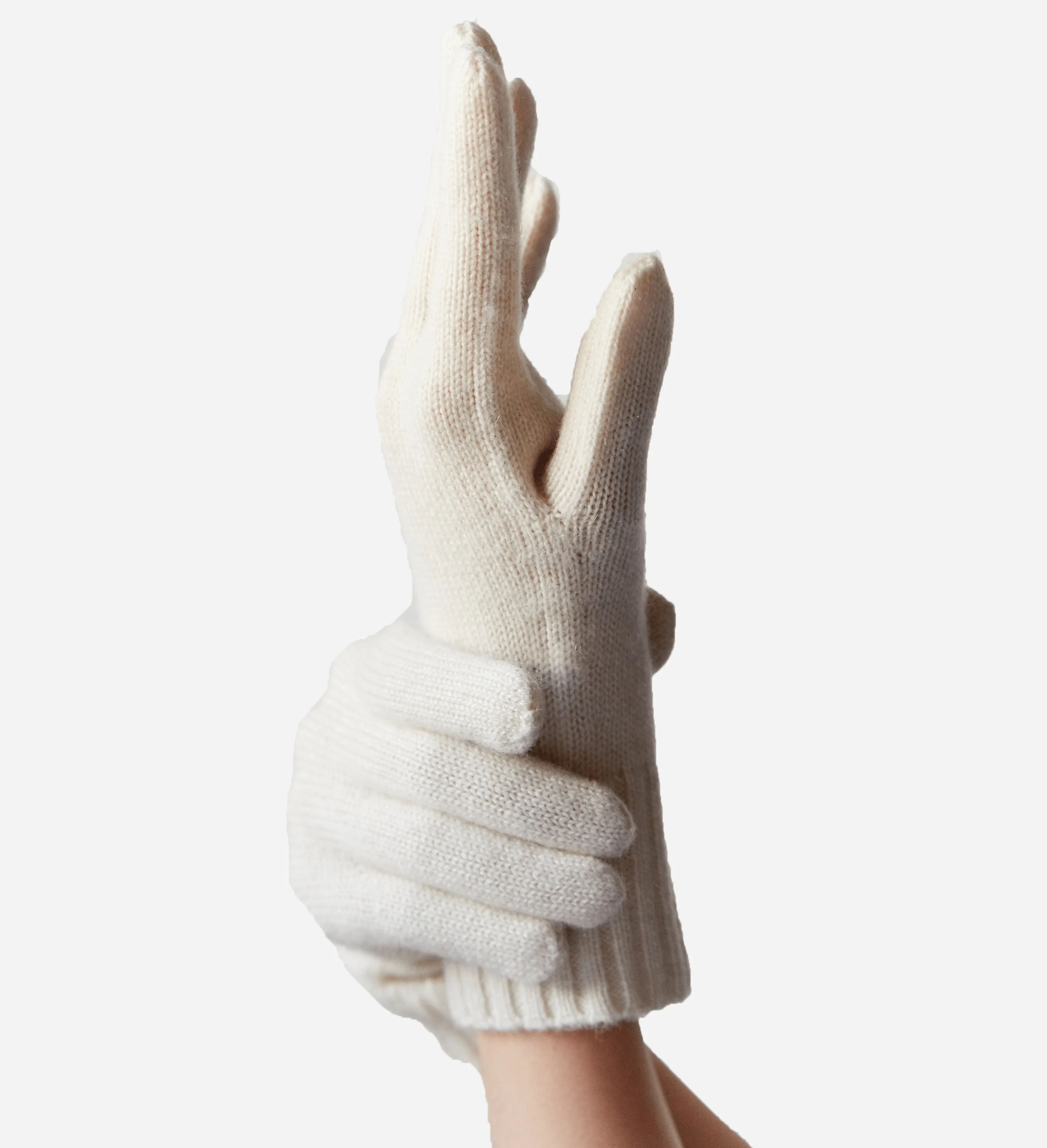 The Unisex Cashmere Plain Knit Gloves