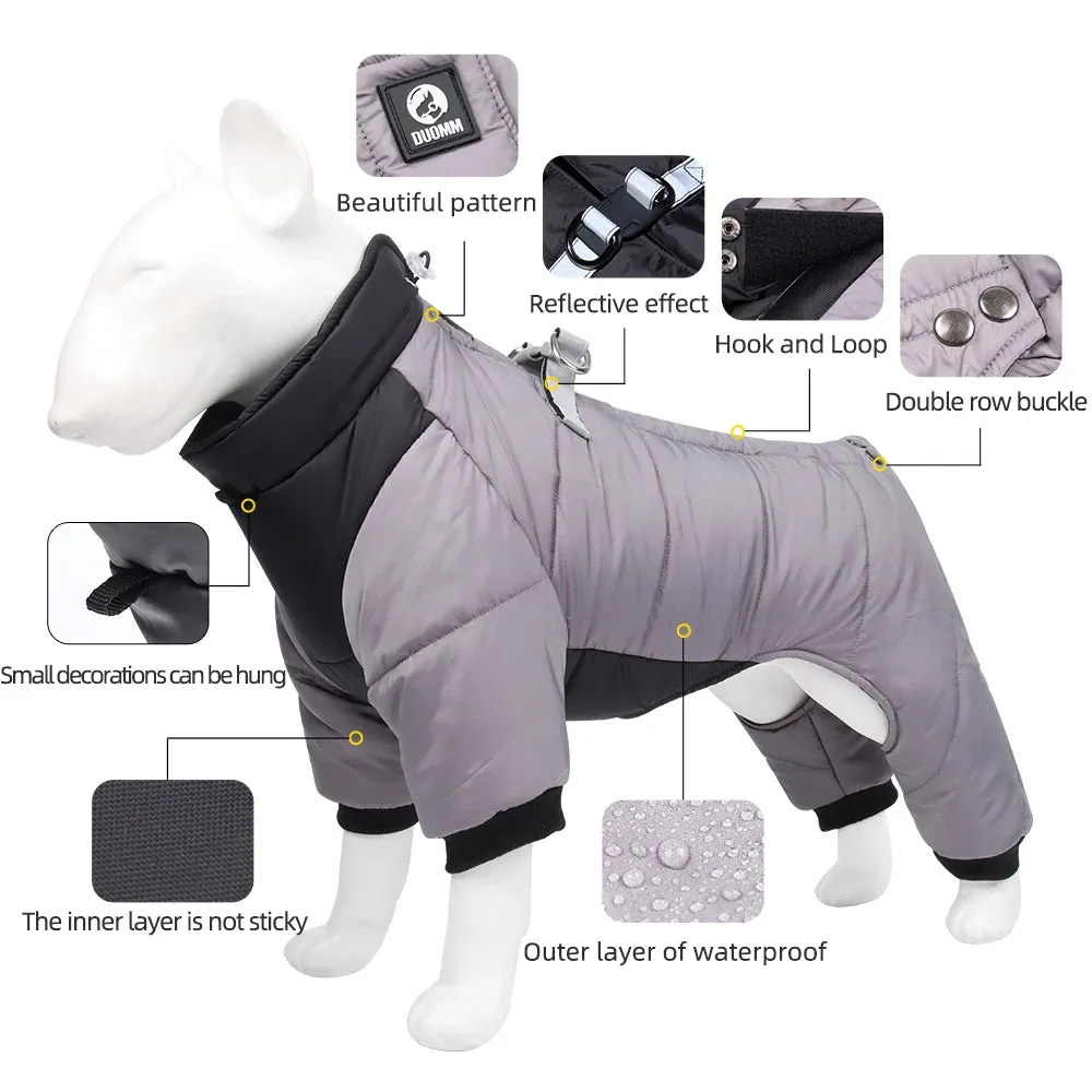 Thickened Winter Dog Jacket - Waterproof and Warm for Small to Medium Breeds