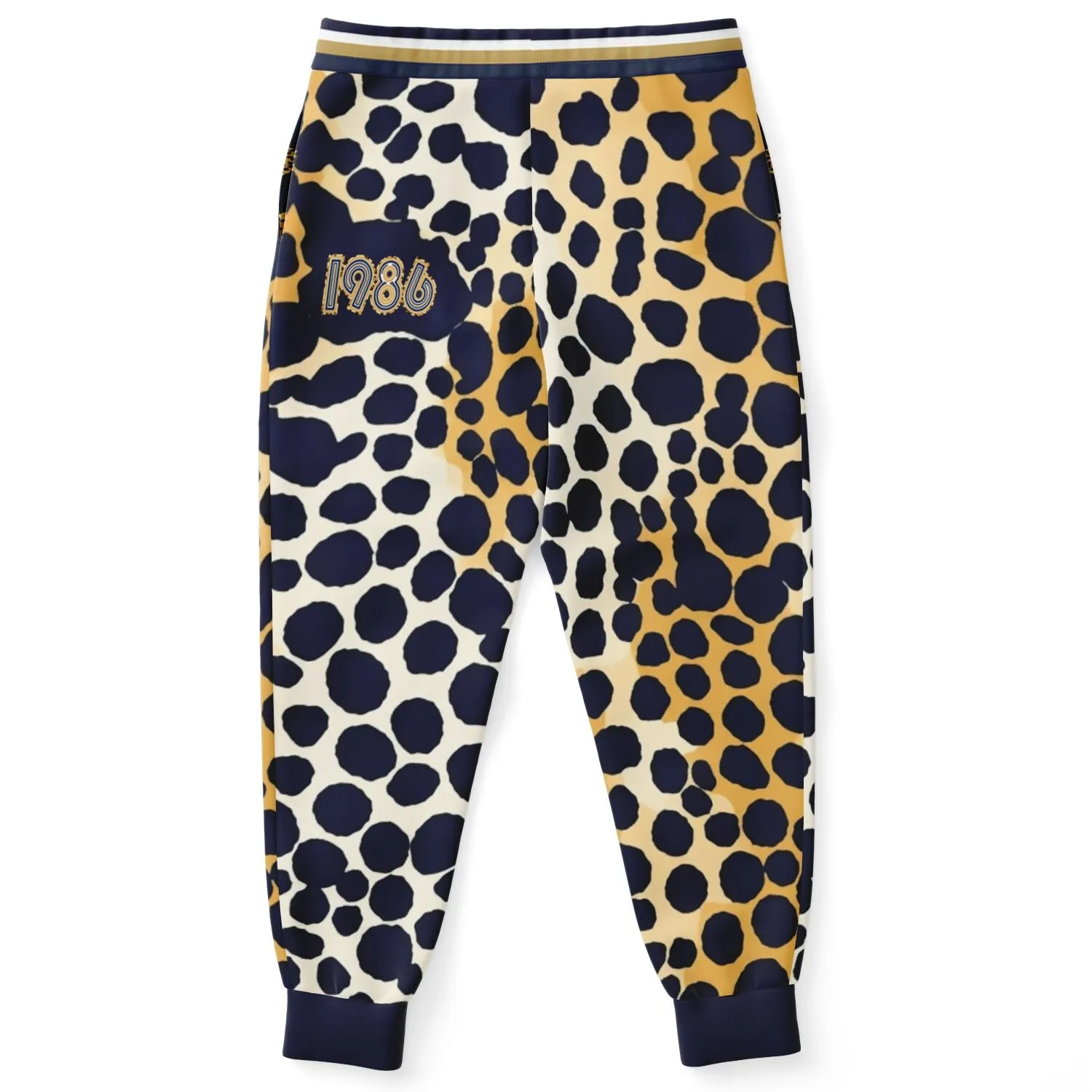 THS 1986 Blue Leopard Safari Eco-Poly Unisex Joggers