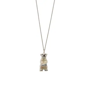 Tiny Standing Polar Bear Necklace