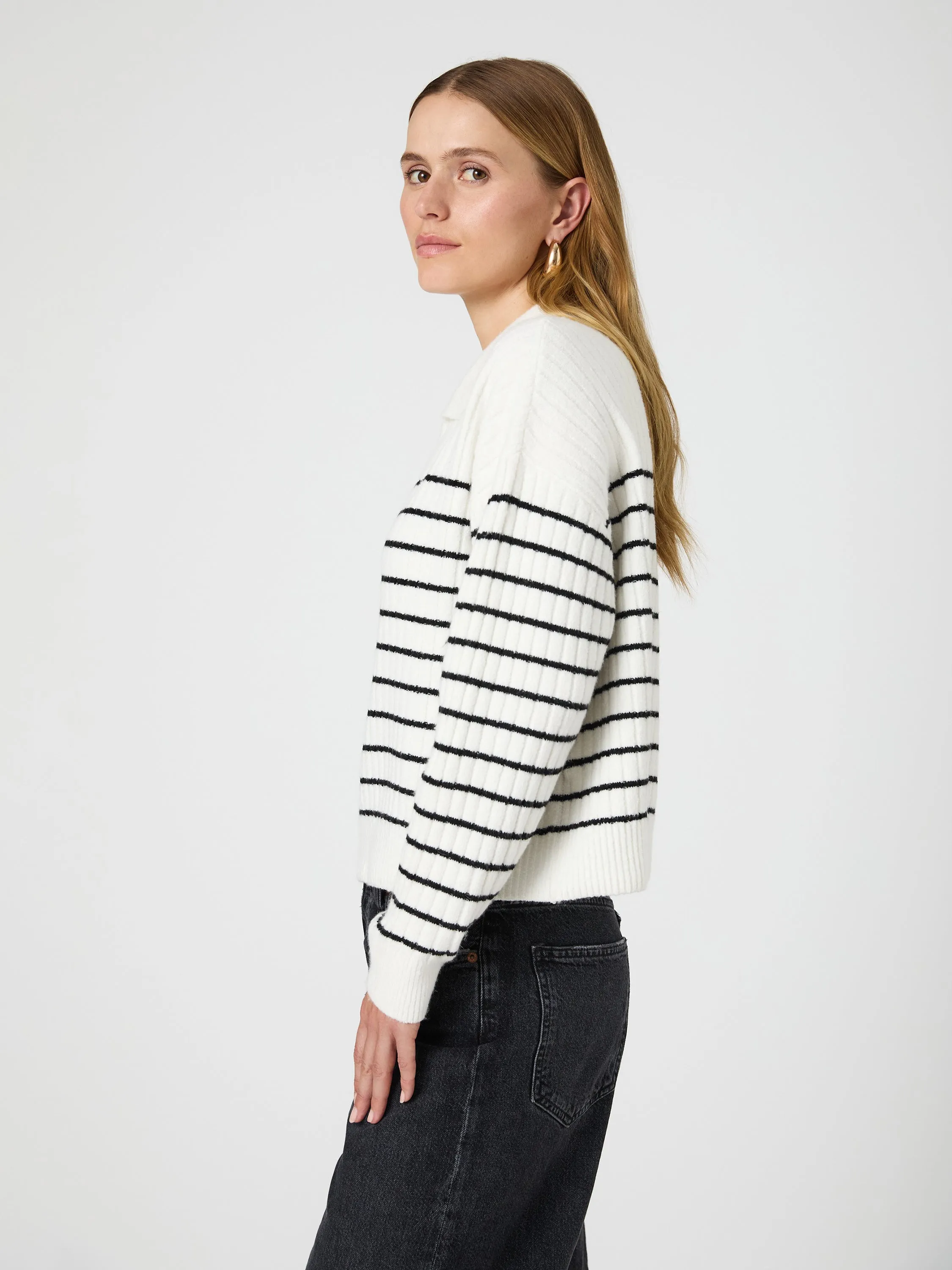 Vhari Collar Longsleeve Stripe Sweater