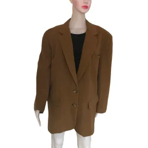 Vintage 1980s Donna Karan Camel Cashmere Coat