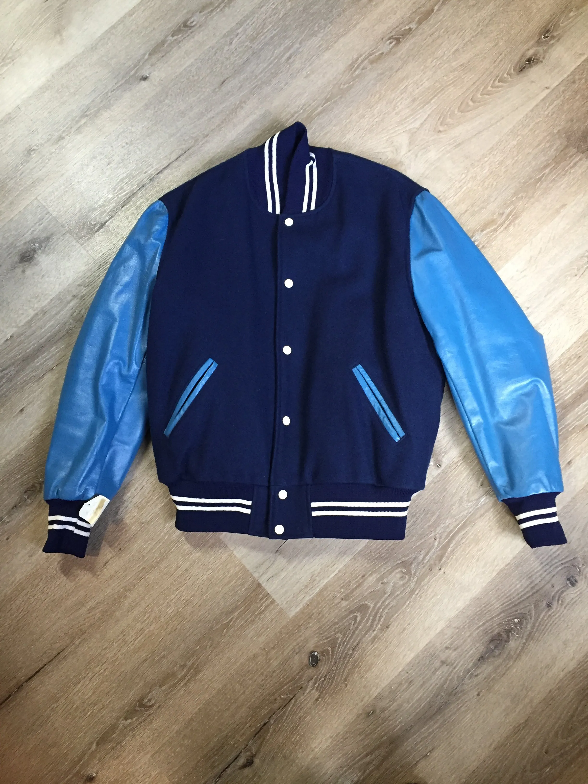 Vintage Blue Varsity Jacket, SOLD