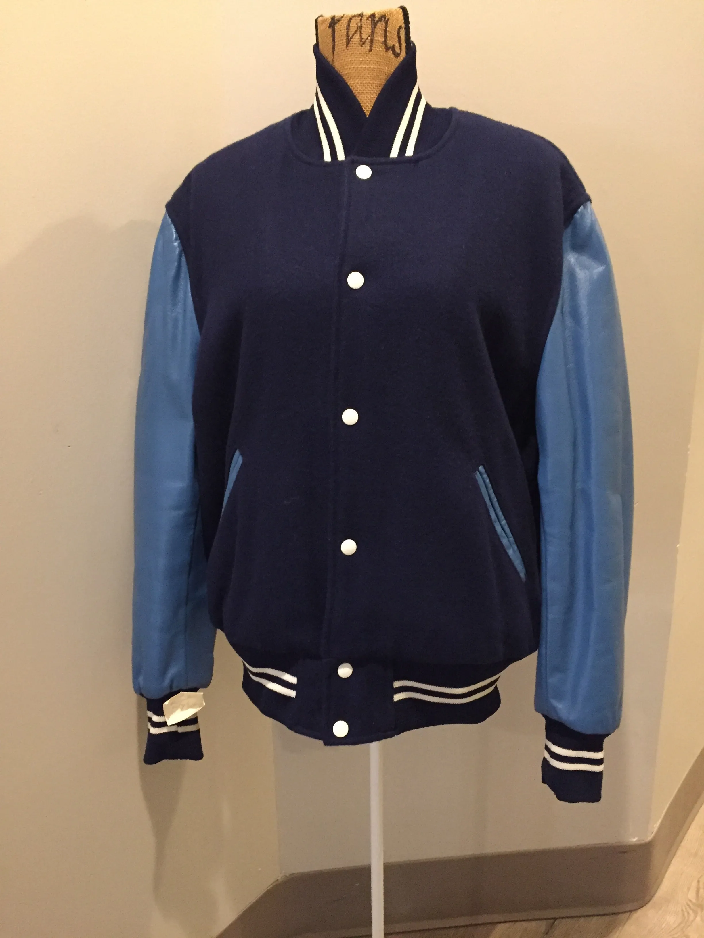 Vintage Blue Varsity Jacket, SOLD