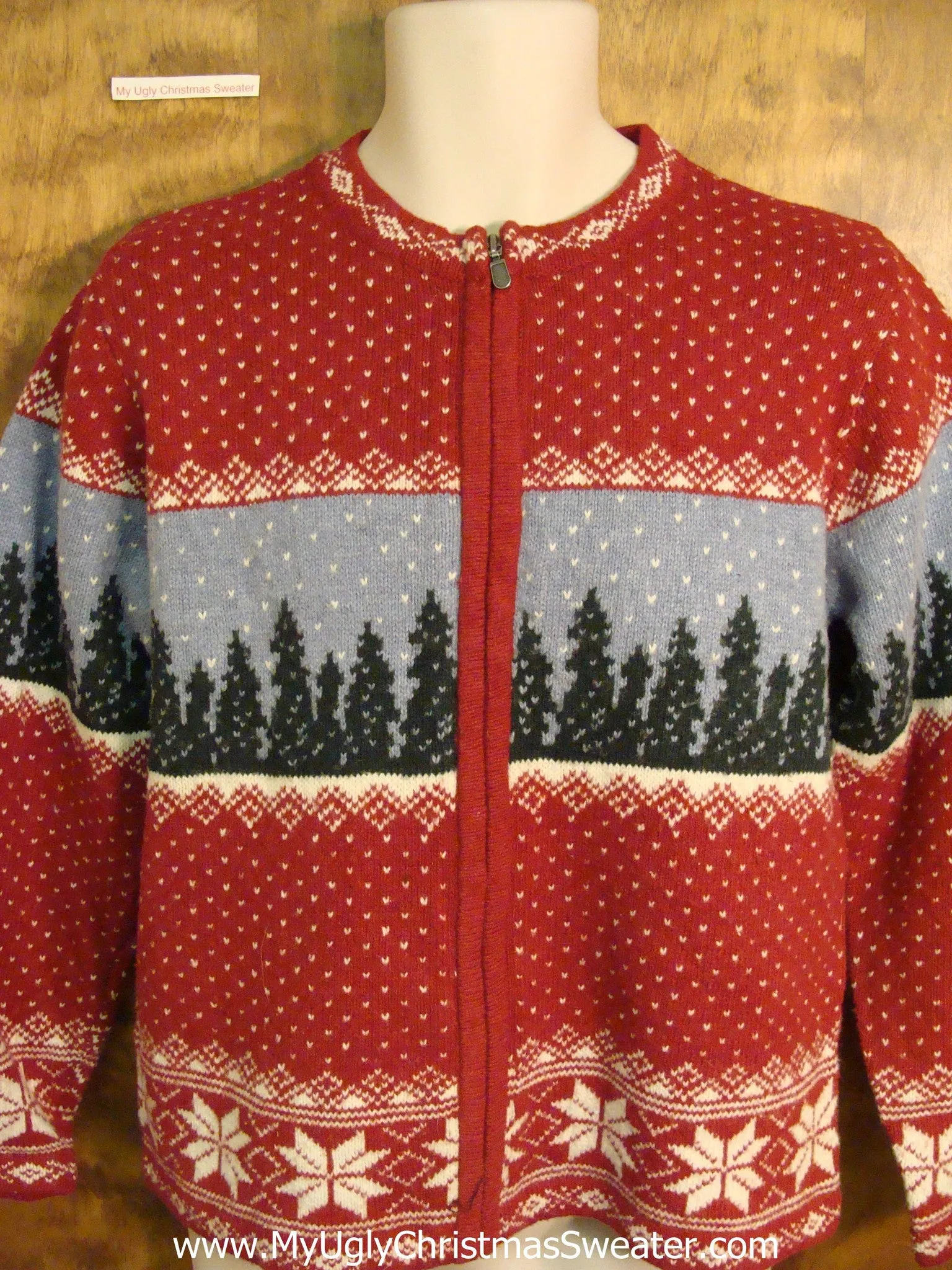 Vintage Style 2sided Woodsy Xmas Sweater