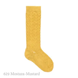 Warm Crochet Socks Mustard