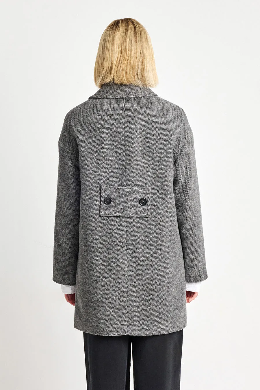 Windy Coat Baby Alpaca Color Grey