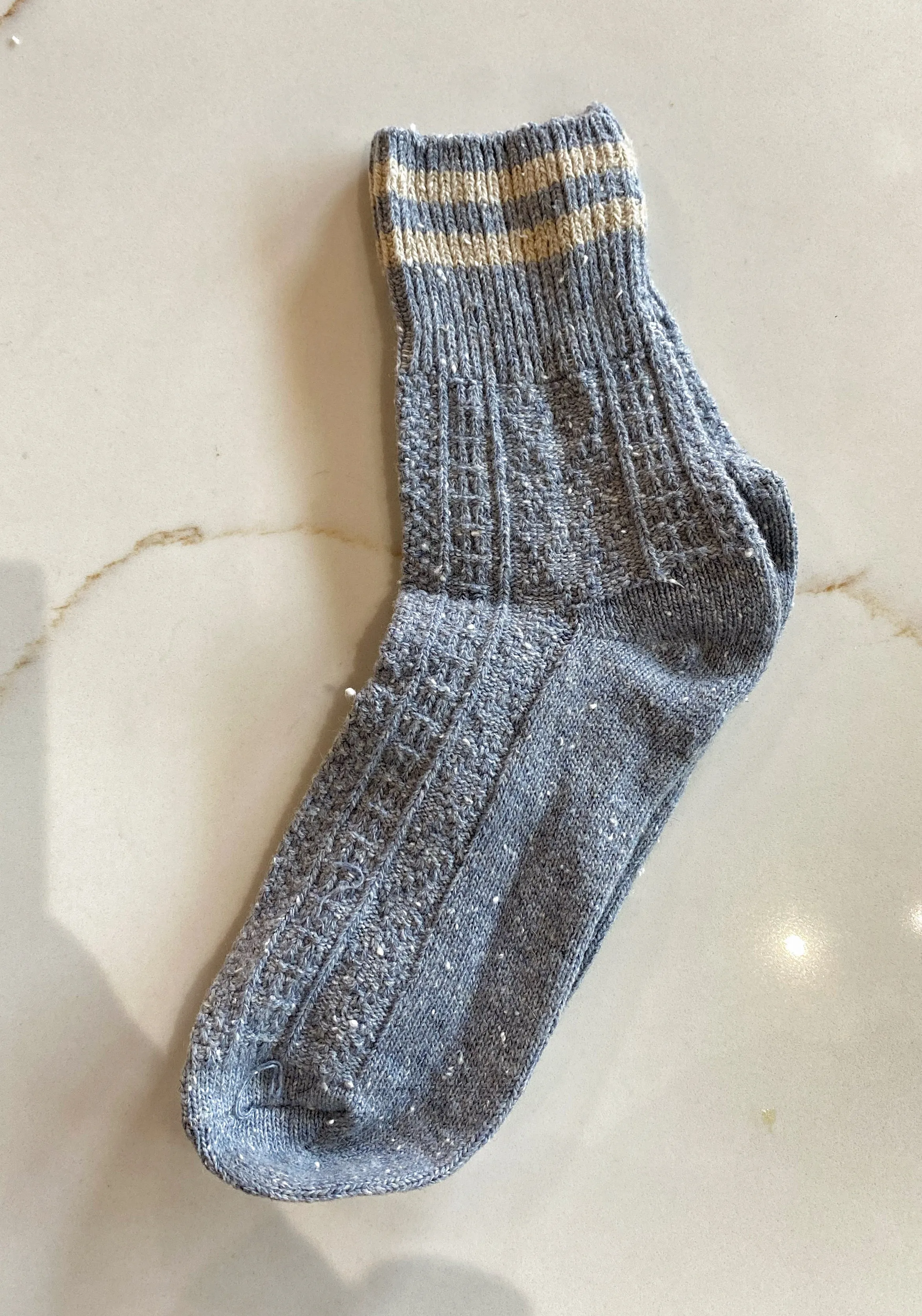 Winter Striped Crew Sock