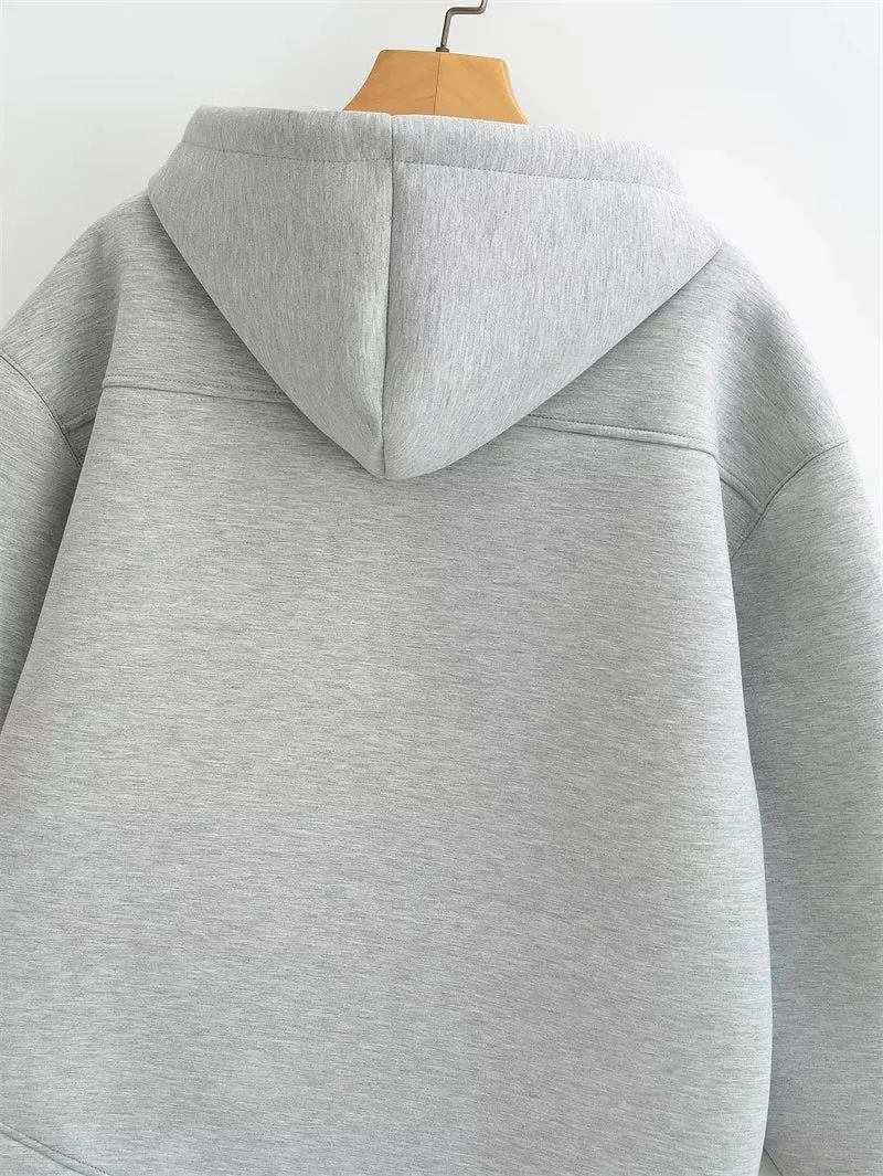 Women's Casual Oversized Hoodie with Double Pockets | Ideal for Autumn/Winter