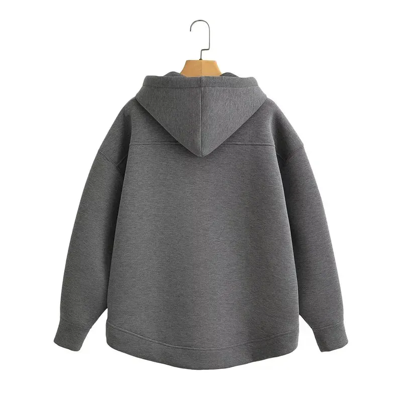 Women's Casual Oversized Hoodie with Double Pockets | Ideal for Autumn/Winter