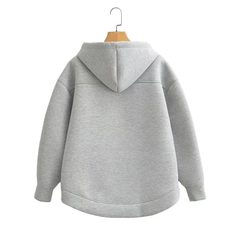 Women's Casual Oversized Hoodie with Double Pockets | Ideal for Autumn/Winter