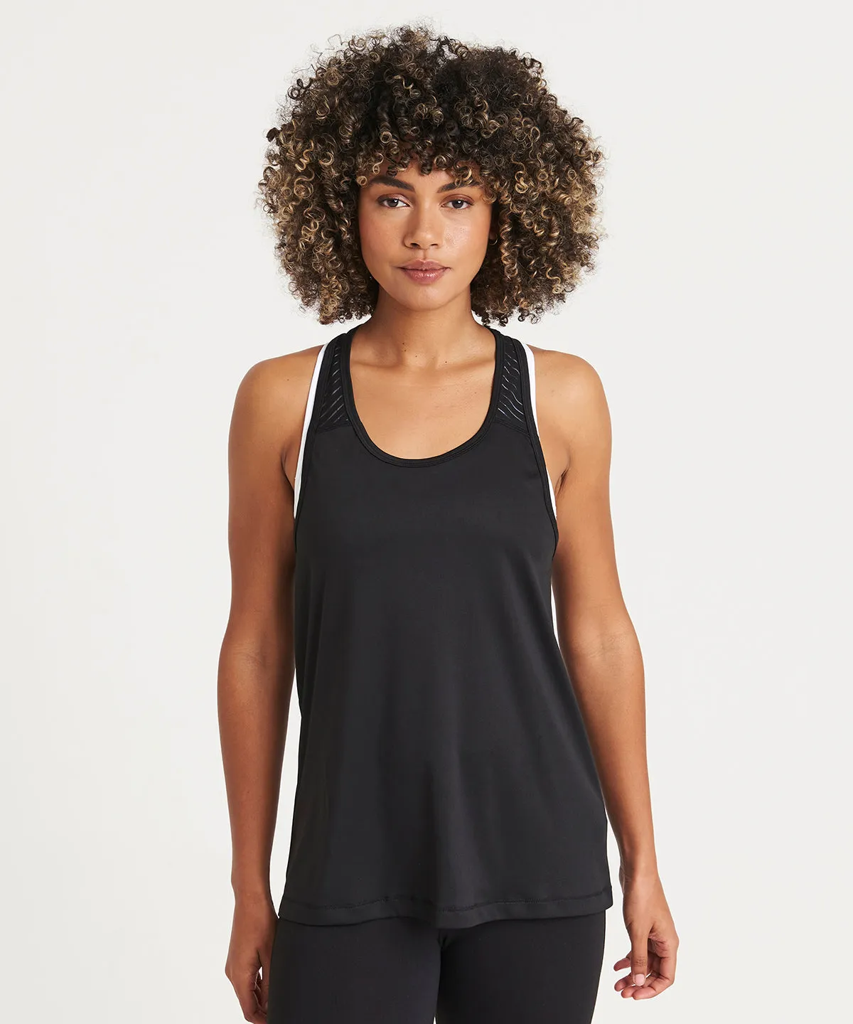 Womens cool smooth workout vest | Charcoal/Black