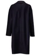 Womens Dropped  Shoulder D.B Coat Pressed Wool- Navy