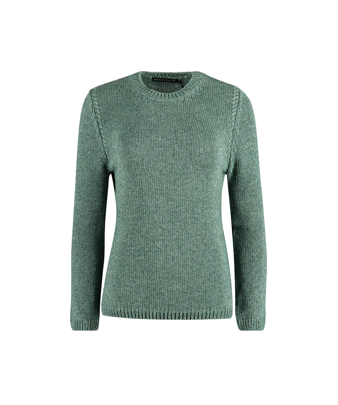 Womens Lahinch Jersey Cable Round Neck Sweater Seafoam Green