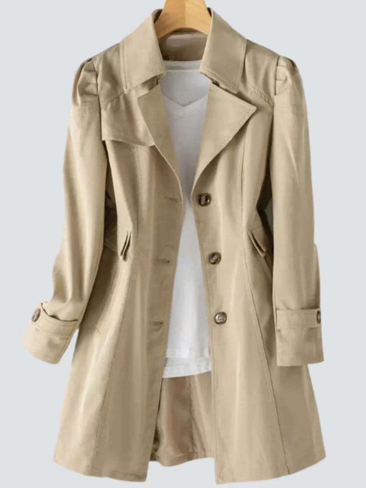 Women's Stylish Single-Breasted Windbreaker Trench Coat | Ideal for Autumn/Winter