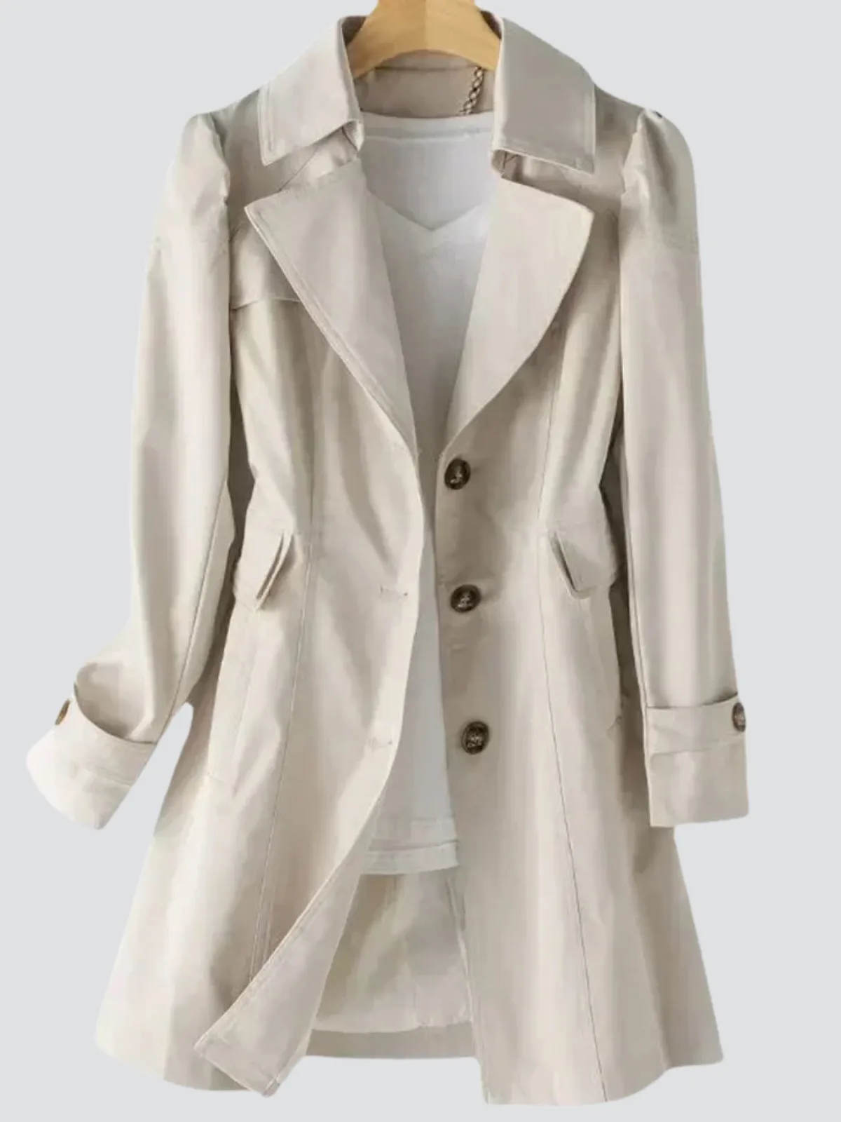 Women's Stylish Single-Breasted Windbreaker Trench Coat | Ideal for Autumn/Winter