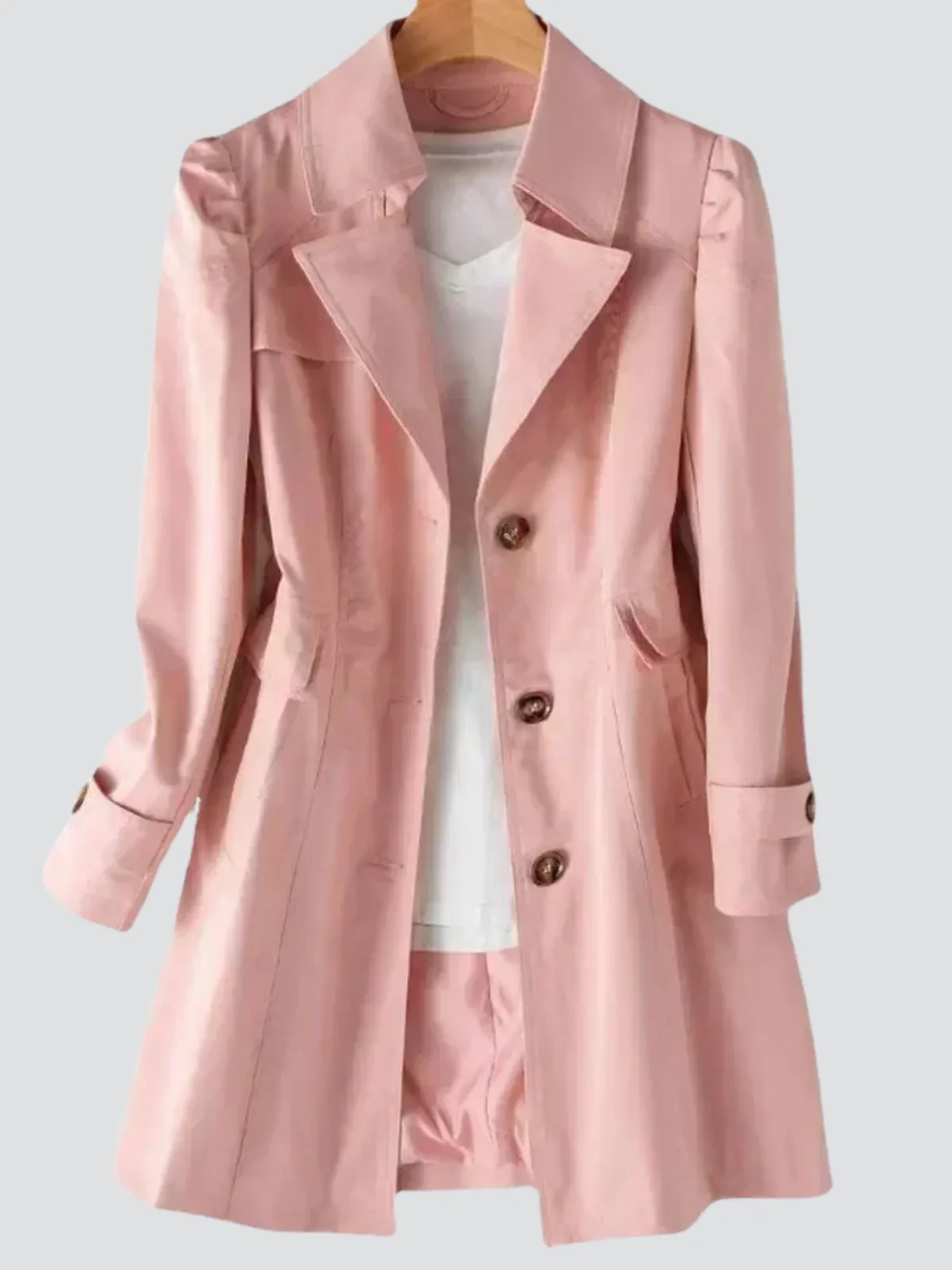 Women's Stylish Single-Breasted Windbreaker Trench Coat | Ideal for Autumn/Winter