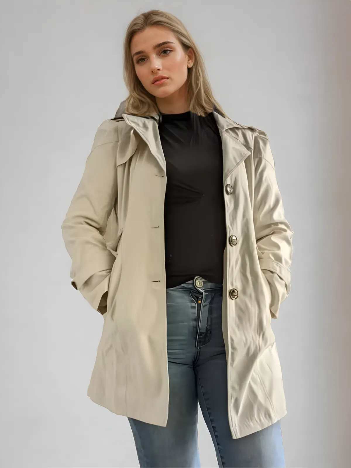 Women's Stylish Single-Breasted Windbreaker Trench Coat | Ideal for Autumn/Winter